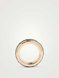 Iconica 18K Rose Gold Ring With Black Diamonds