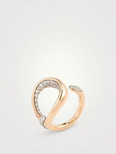 Fantina 18K Rose Gold Ring With Diamonds