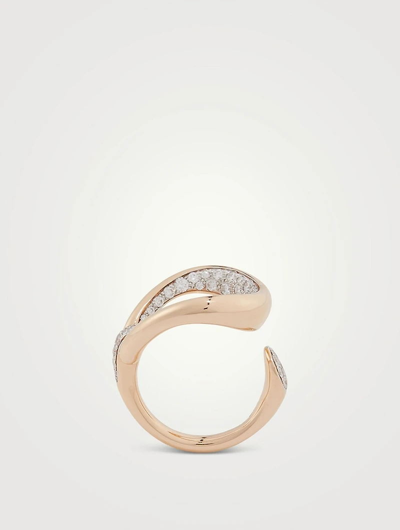 Fantina 18K Rose Gold Ring With Diamonds