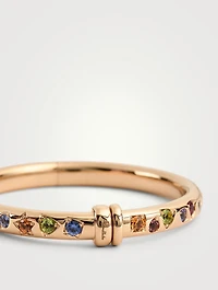 Iconica 18K Rose Gold Bracelet With Gemstones