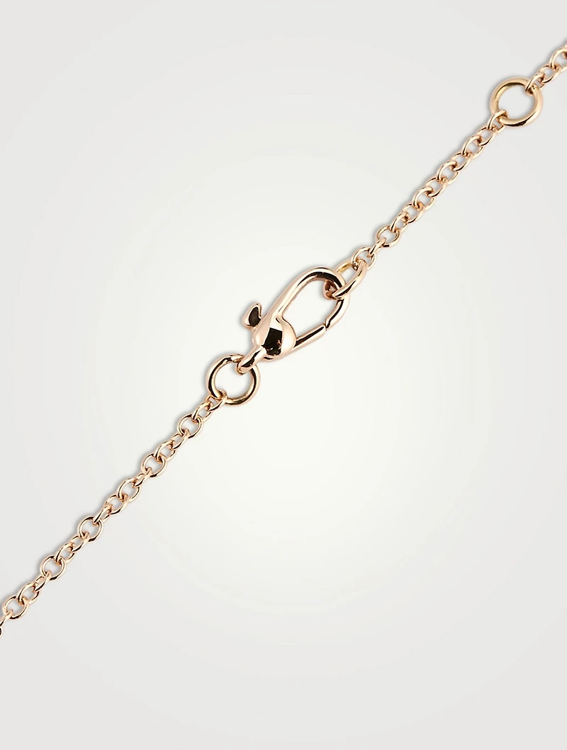 Nudo 18K Rose And White Gold Pendant Necklace With Rose Quartz