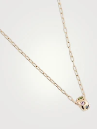 Iconica 18K Rose Gold Pendant Necklace With Multicolour Stones