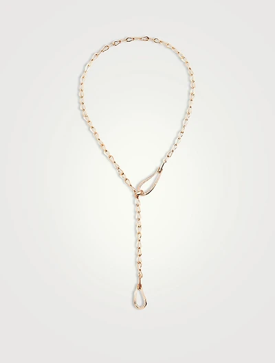 Fantina 18K Rose Gold Pendant Necklace With Moonstone And Diamonds