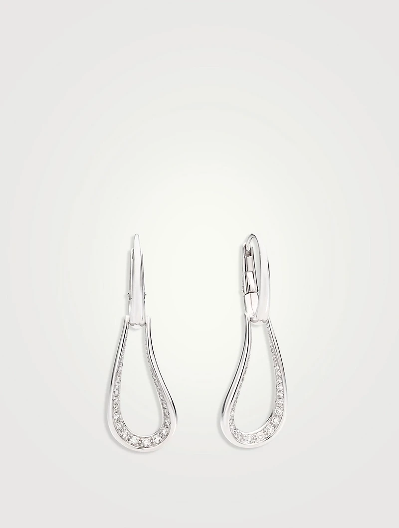 Fantina 18K White Gold Earrings With Diamonds