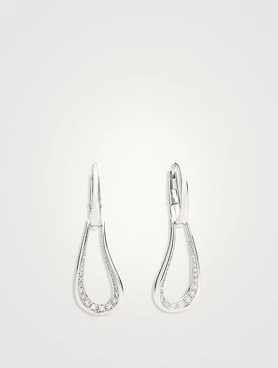 Fantina 18K White Gold Earrings With Diamonds