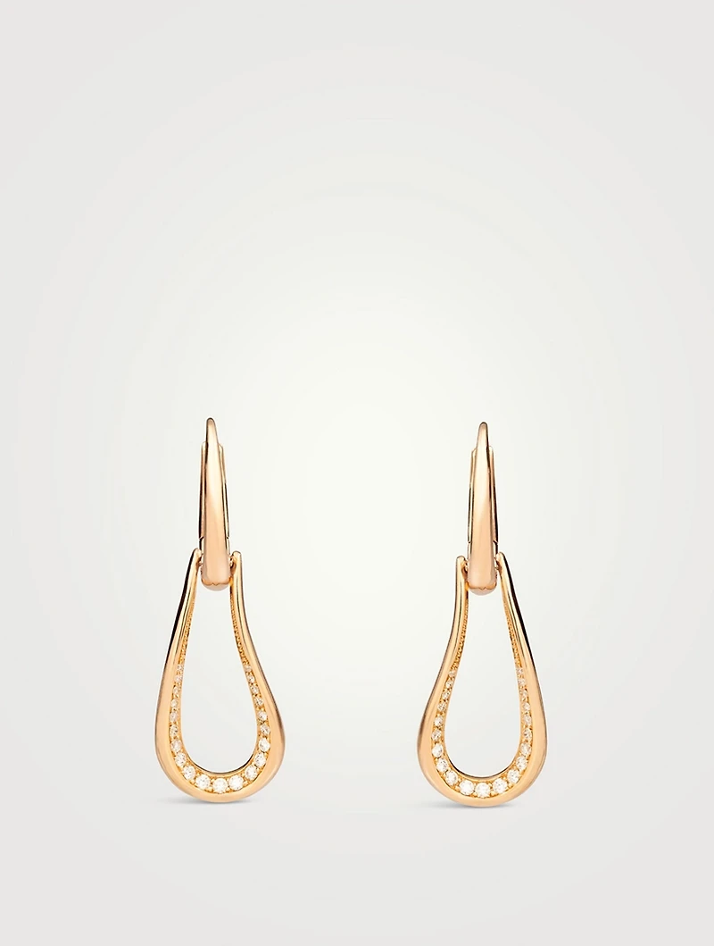 Fantina 18K Rose Gold Earrings With Diamonds