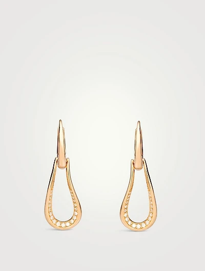 Fantina 18K Rose Gold Earrings With Diamonds