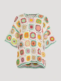Cotton Crochet Oversized Top