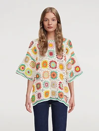 Cotton Crochet Oversized Top