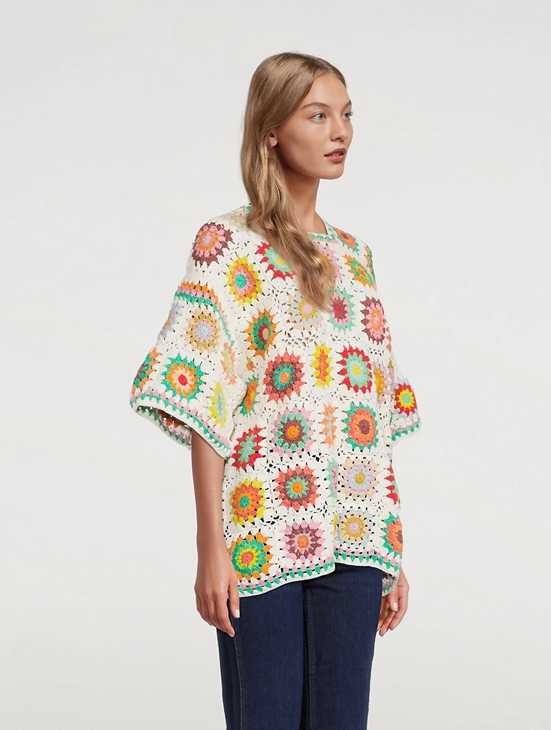 Cotton Crochet Oversized Top