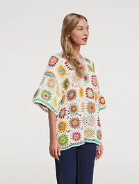 Cotton Crochet Oversized Top