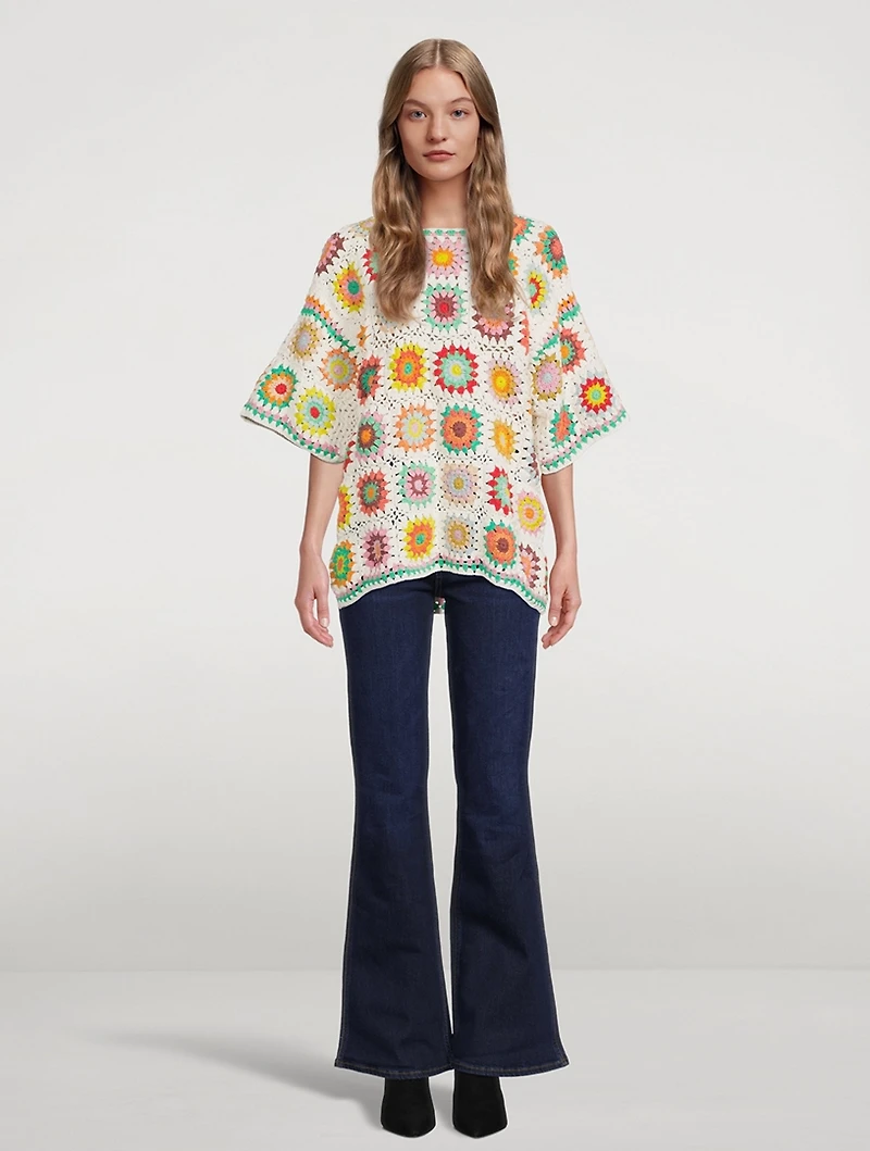 Cotton Crochet Oversized Top