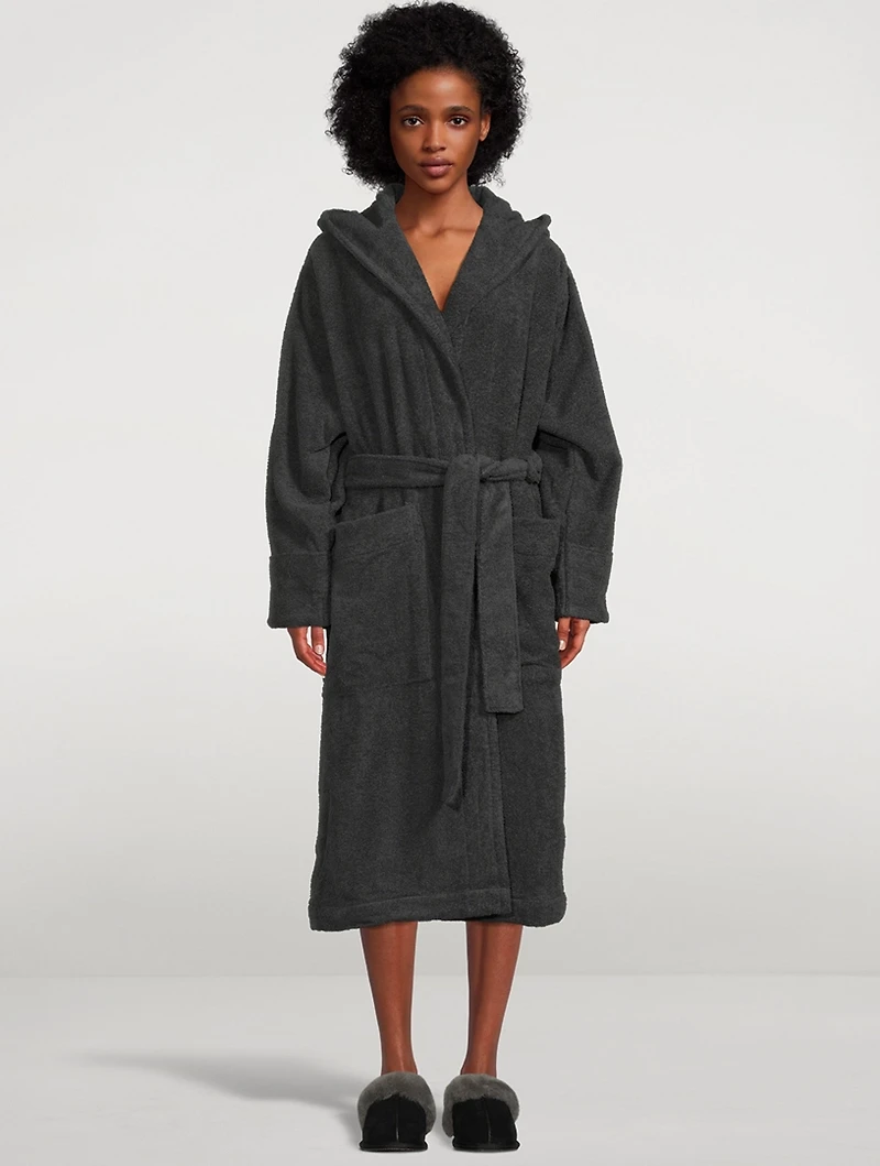 Hooded Organic Cotton Bathrobe