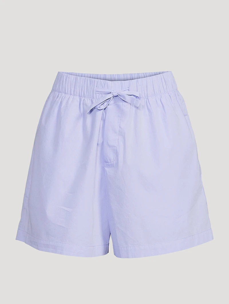 Organic Cotton Poplin Pajama Shorts