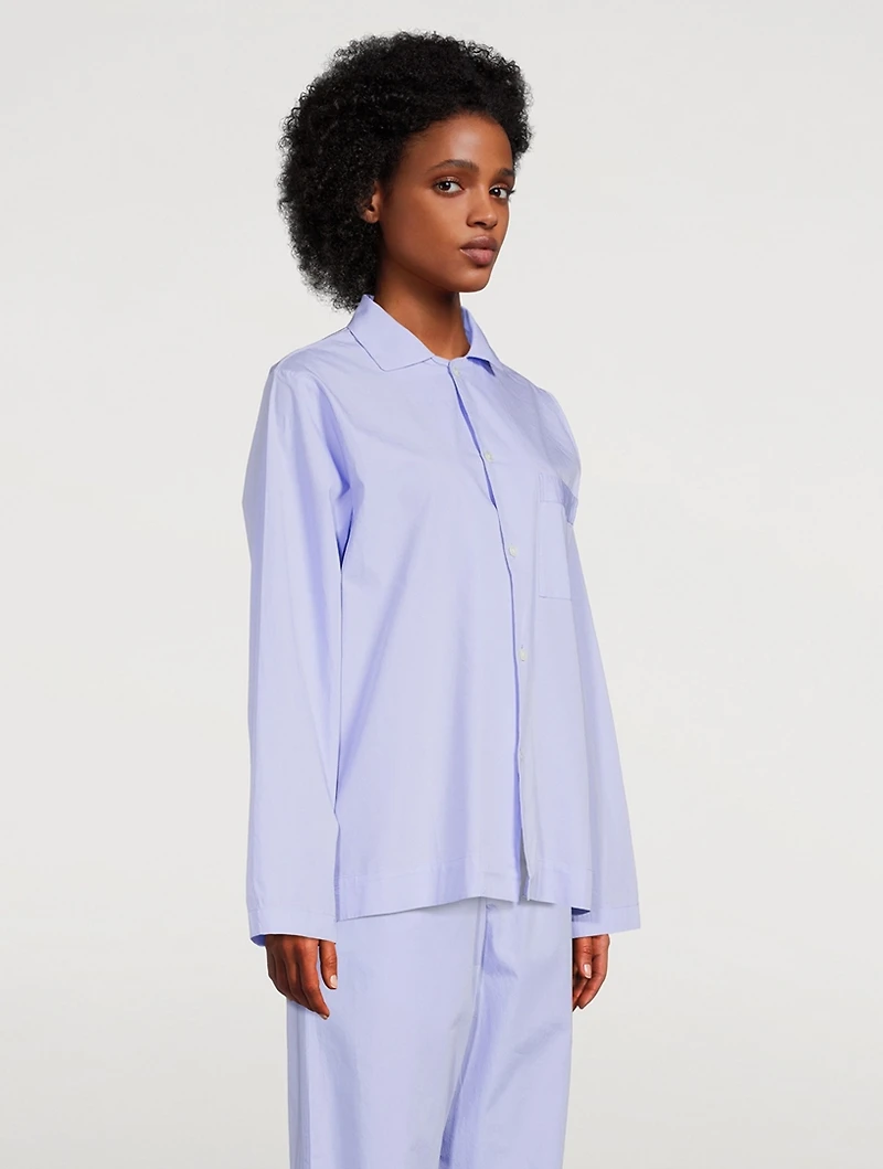 Organic Cotton Poplin Pajama Shirt