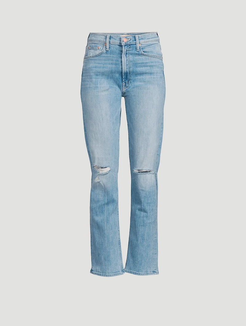 Rider High-Waisted Straight-Leg Jeans