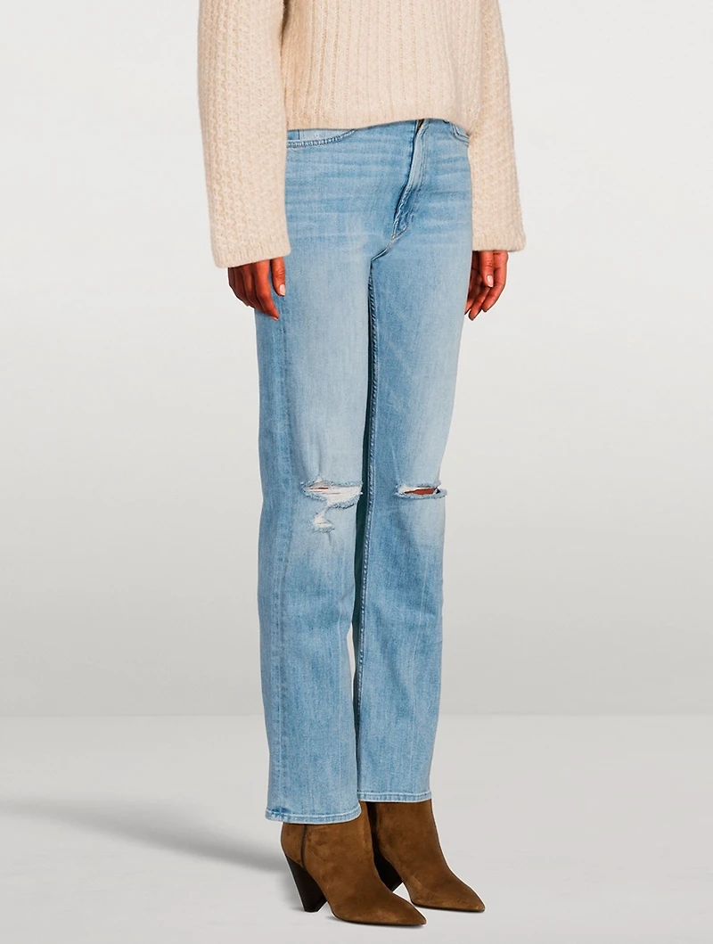Rider High-Waisted Straight-Leg Jeans