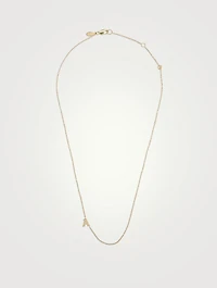 Love Letter 14K Gold A Necklace With Diamond