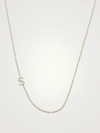 Love Letter 14K Gold S Necklace With Diamonds