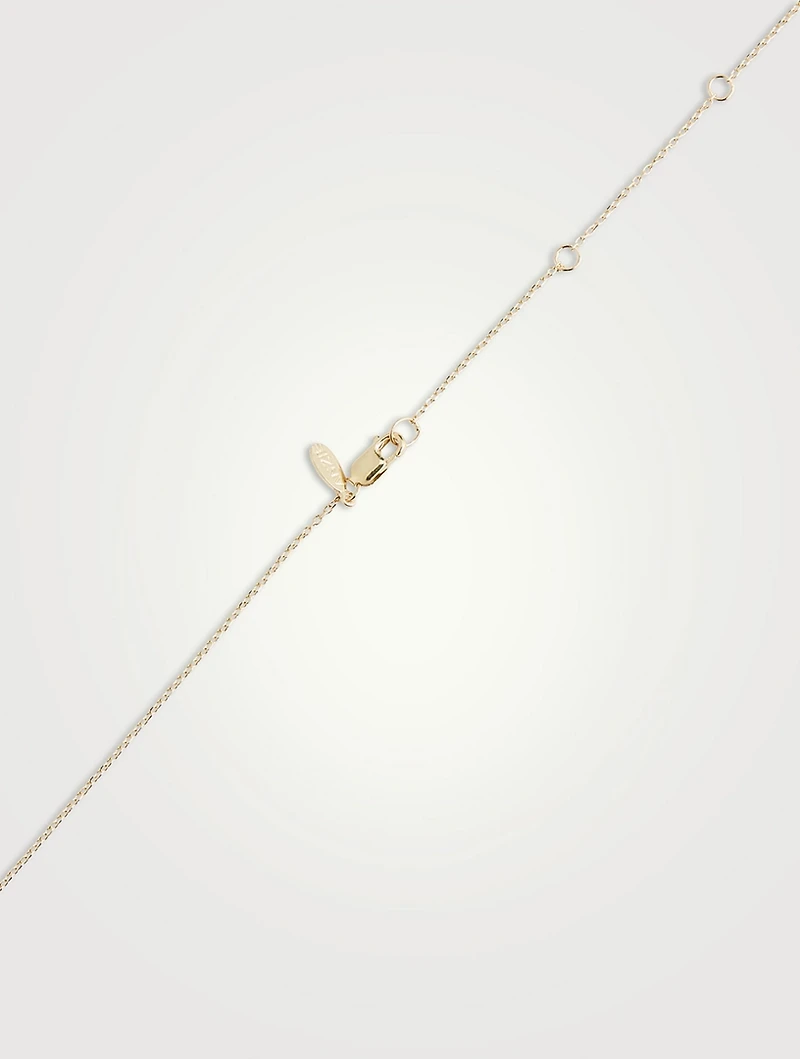 Love Letter 14K Gold S Necklace With Diamonds