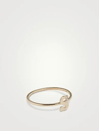 Love Letter 14K Gold Single Diamond S Ring