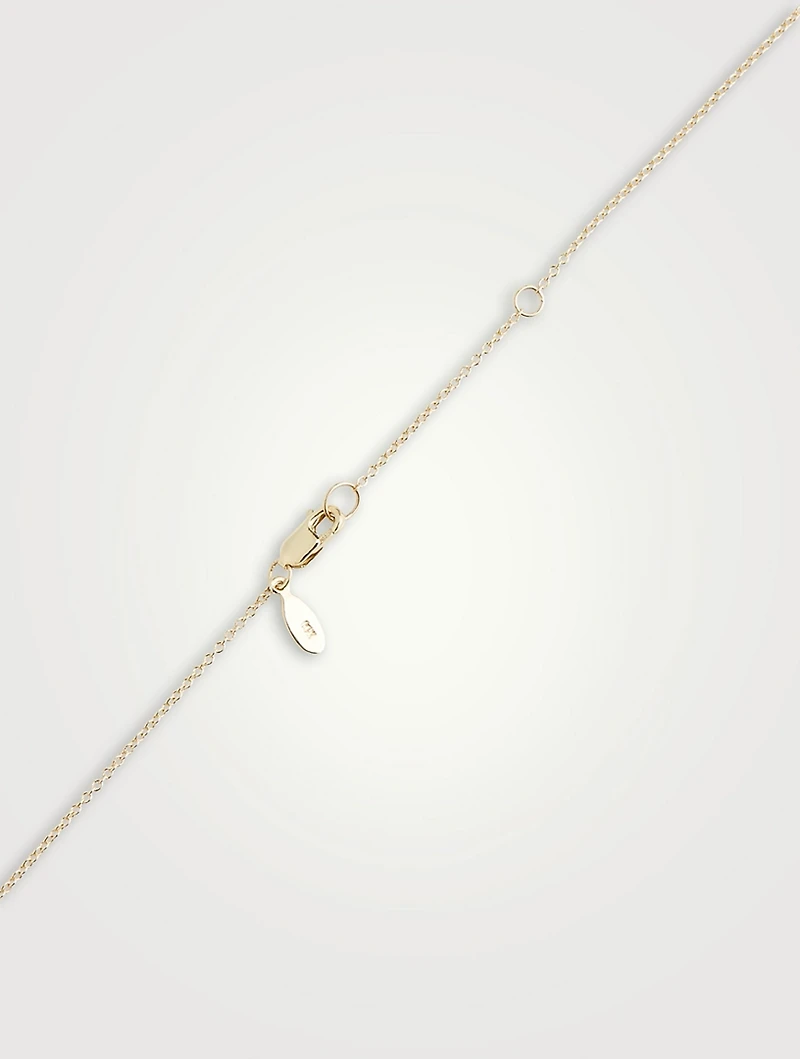 Love Letter 14K Gold Oversize Initial Necklace With Diamond