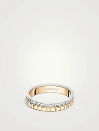 Radiant Edition Quatre Clou de Paris Gold Wedding Band With Diamonds