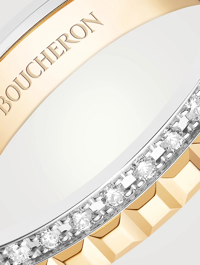 Radiant Edition Quatre Clou de Paris Gold Wedding Band With Diamonds
