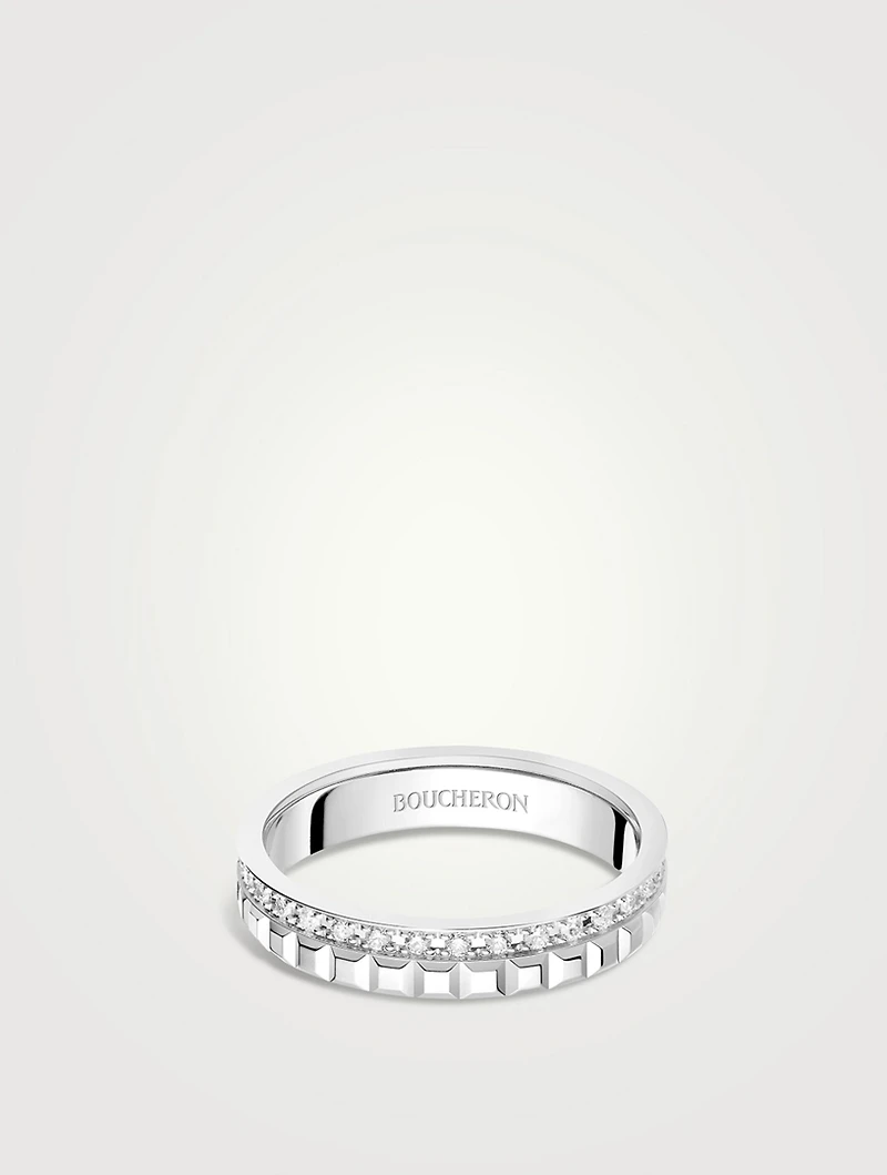 Radiant Edition Quatre Clou de Paris Gold Wedding Band With Diamonds