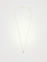 Mini Quatre Radiant Edition Gold Pendant Necklace With Diamonds