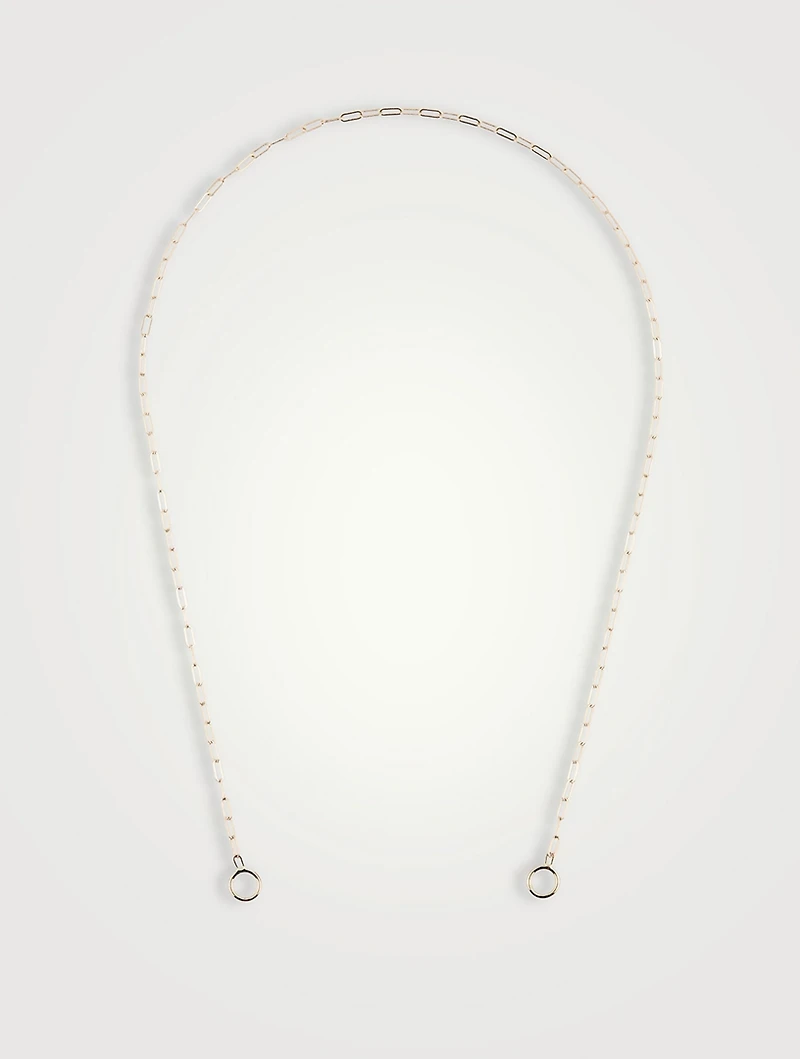 16-Inch Gold Square Link Chain Necklace