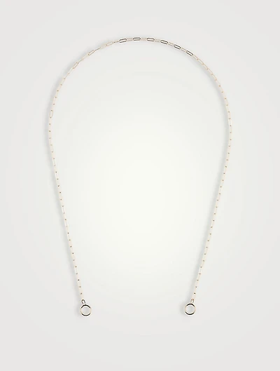 16-Inch Gold Square Link Chain Necklace