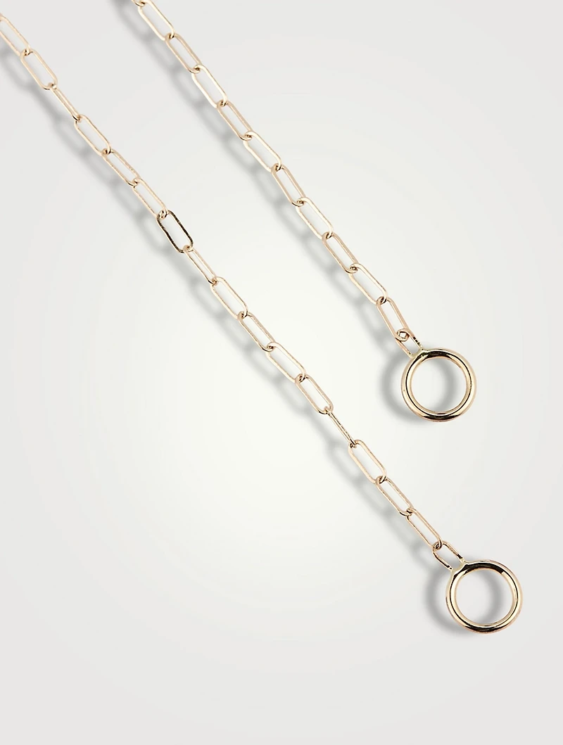 16-Inch Gold Square Link Chain Necklace