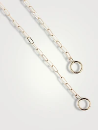 16-Inch Gold Square Link Chain Necklace