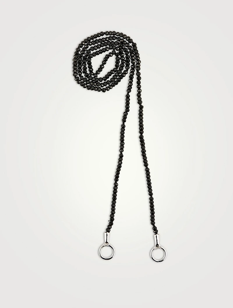 16-Inch Itty Bitty Strand With Gold Loops And Black Spinel