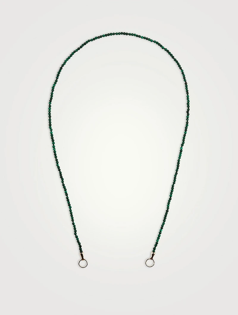 16-Inch Itty Bitty Strand With Gold Loops And Malachite