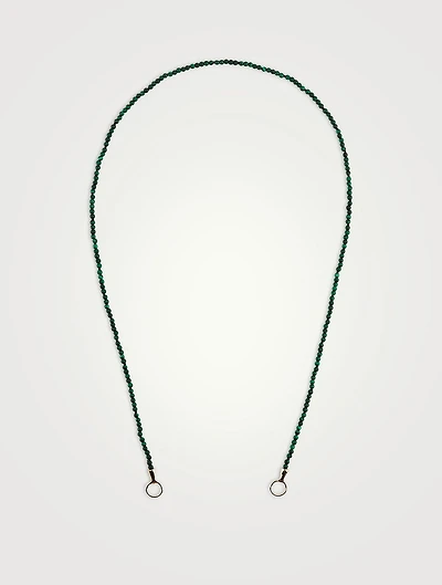 16-Inch Itty Bitty Strand With Gold Loops And Malachite