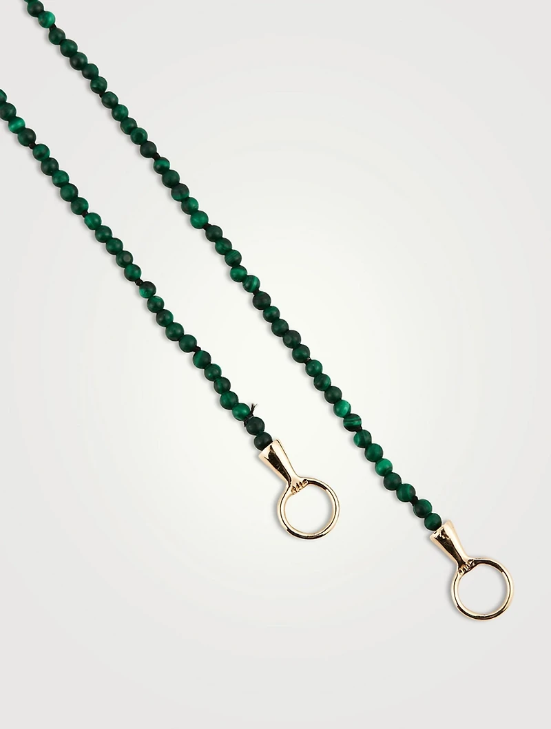 16-Inch Itty Bitty Strand With Gold Loops And Malachite