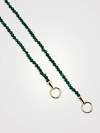 16-Inch Itty Bitty Strand With Gold Loops And Malachite