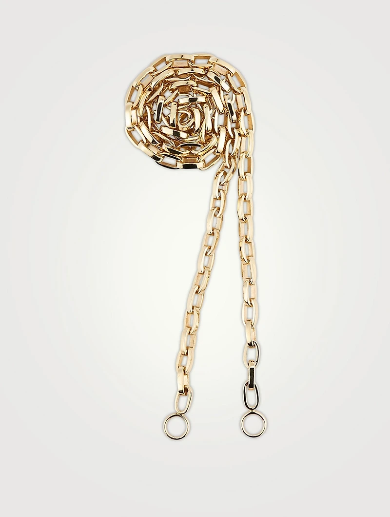 18-Inch 14K Yellow Gold Biker Chain