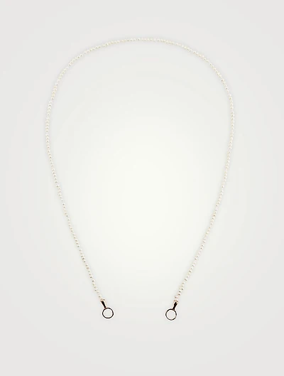 16-Inch Pearl Strand With Rose Gold Loops