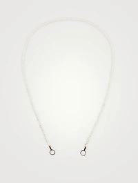 16-Inch Pearl Strand With Rose Gold Loops