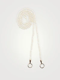 16-Inch Pearl Strand With Rose Gold Loops