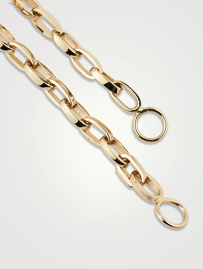 6-Inch 14K Gold Handmade Biker Chain