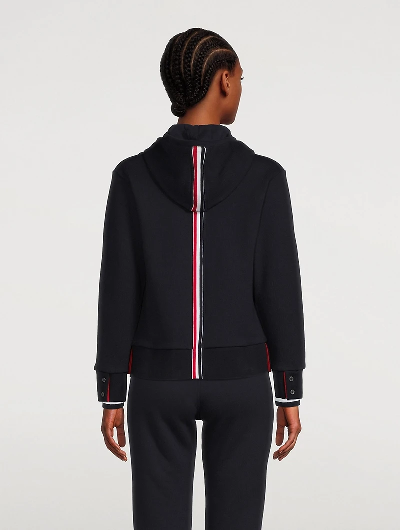 Center-Back Stripe Zip Hoodie
