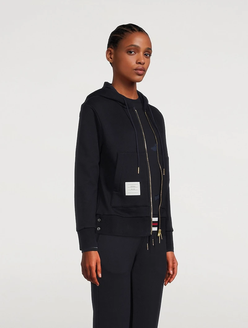 Center-Back Stripe Zip Hoodie