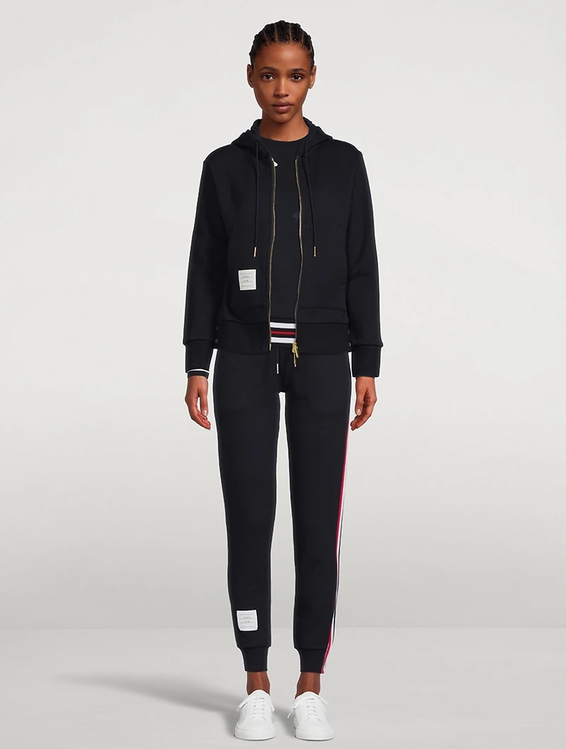 Center-Back Stripe Zip Hoodie