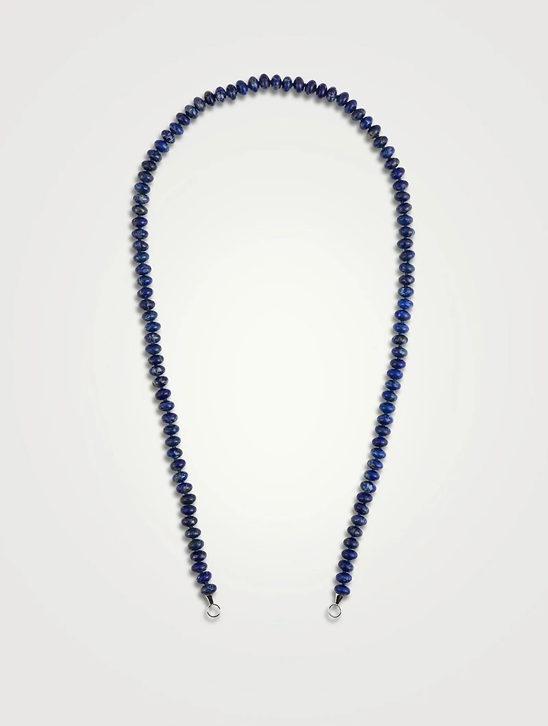 24-Inch Lapis Rondel Strand With Gold Loops