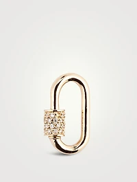 14K Gold Stoned Baby Lock With Diamonds