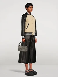 Shearling And Leather Bomber Jacket